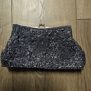 Beaded clutch purse new